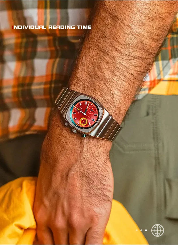 CILOA Red Square – Men’s Sport Quartz Watch (2025 Edition)