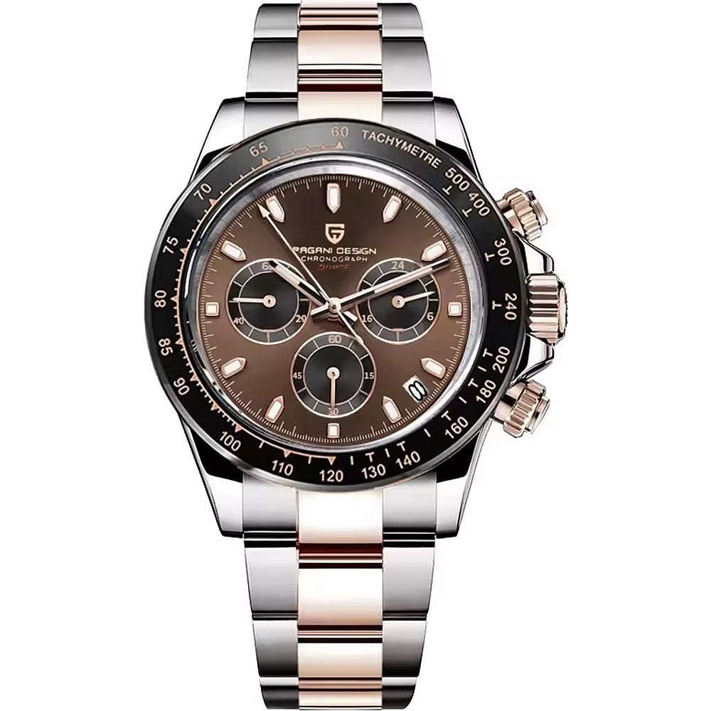 Pagani Design Chronograph in Brown, Two-Tone Rose