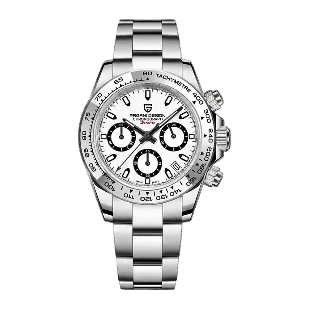 Pagani Design Chronograph in White, Steel