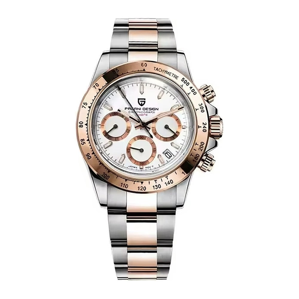 Pagani Design Chronograph in White, Two-Tone Rose