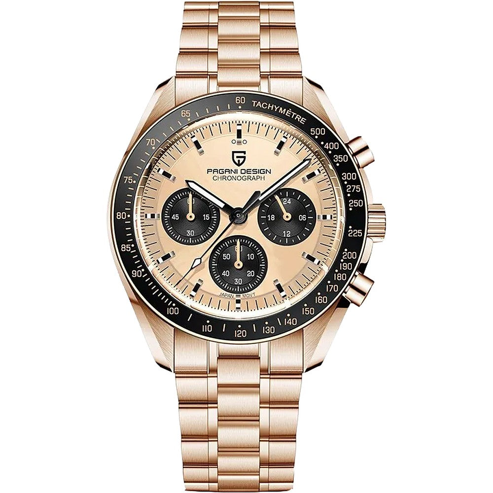 Pagani Design Classic Chronograph in Champagne, Rose Gold Tone