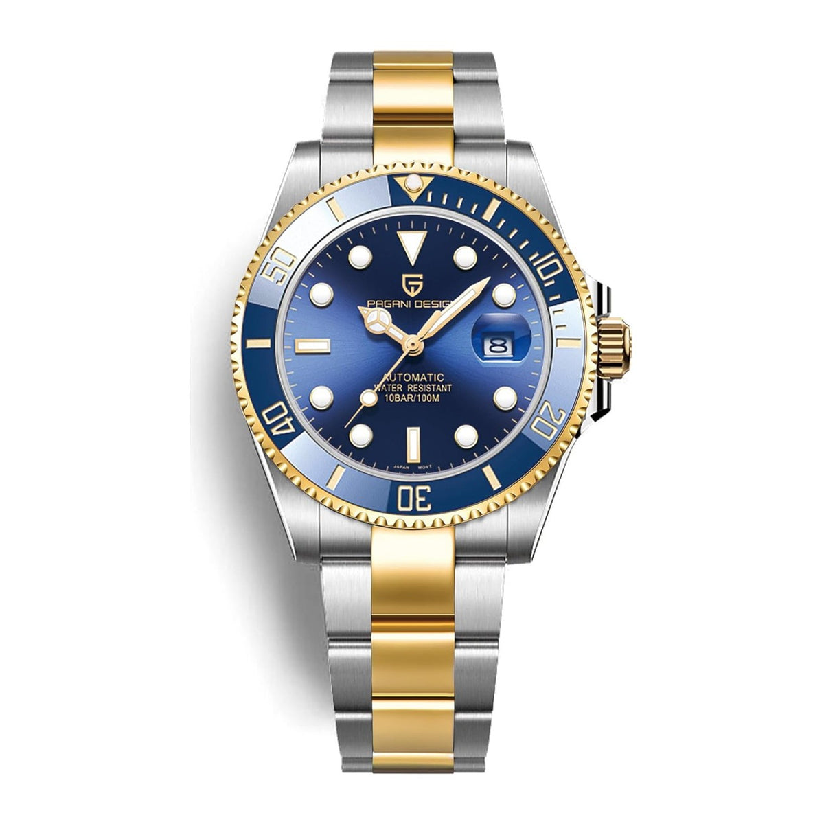 Pagani Design Diver in Blue, Two-Tone Gold