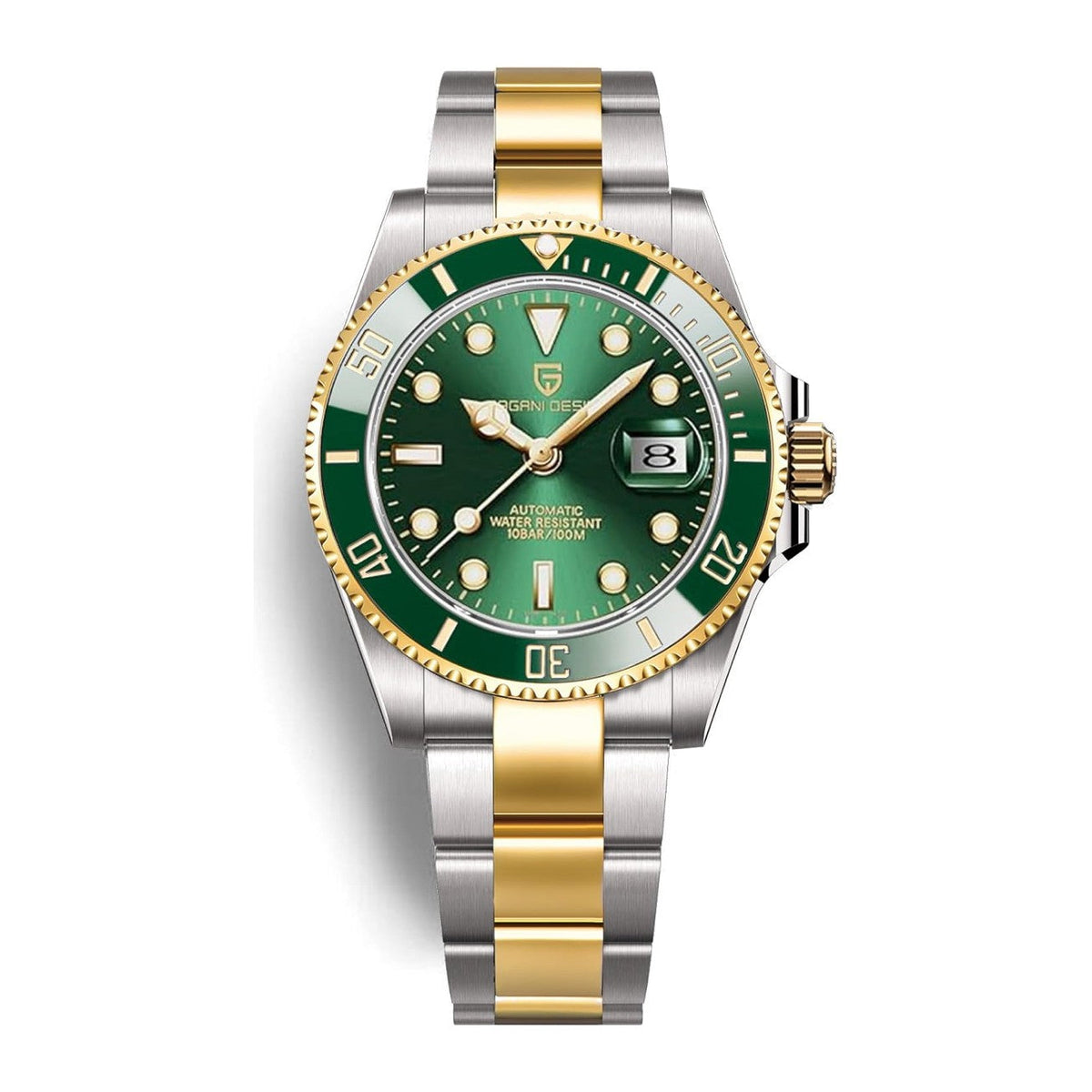 Pagani Design Diver in Green, Two-Tone Gold