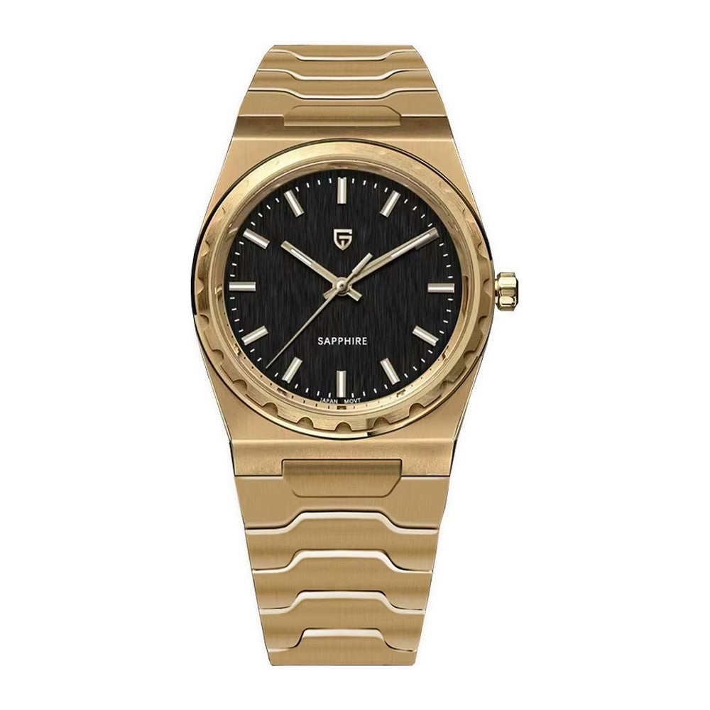 Pagani Design Faceted Bezel in Black, Gold Tone