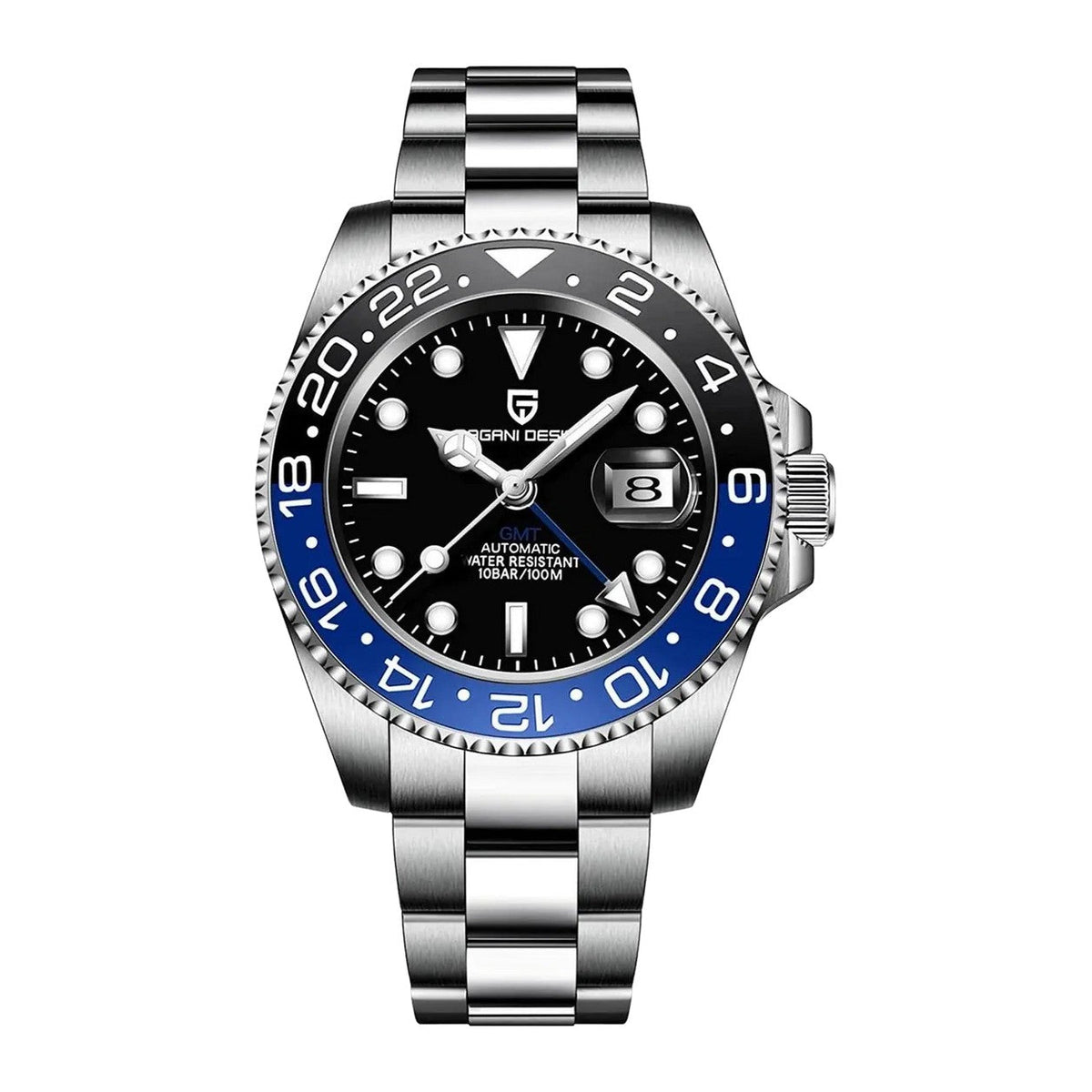 Pagani Design GMT in Blue & Black, 3-Link