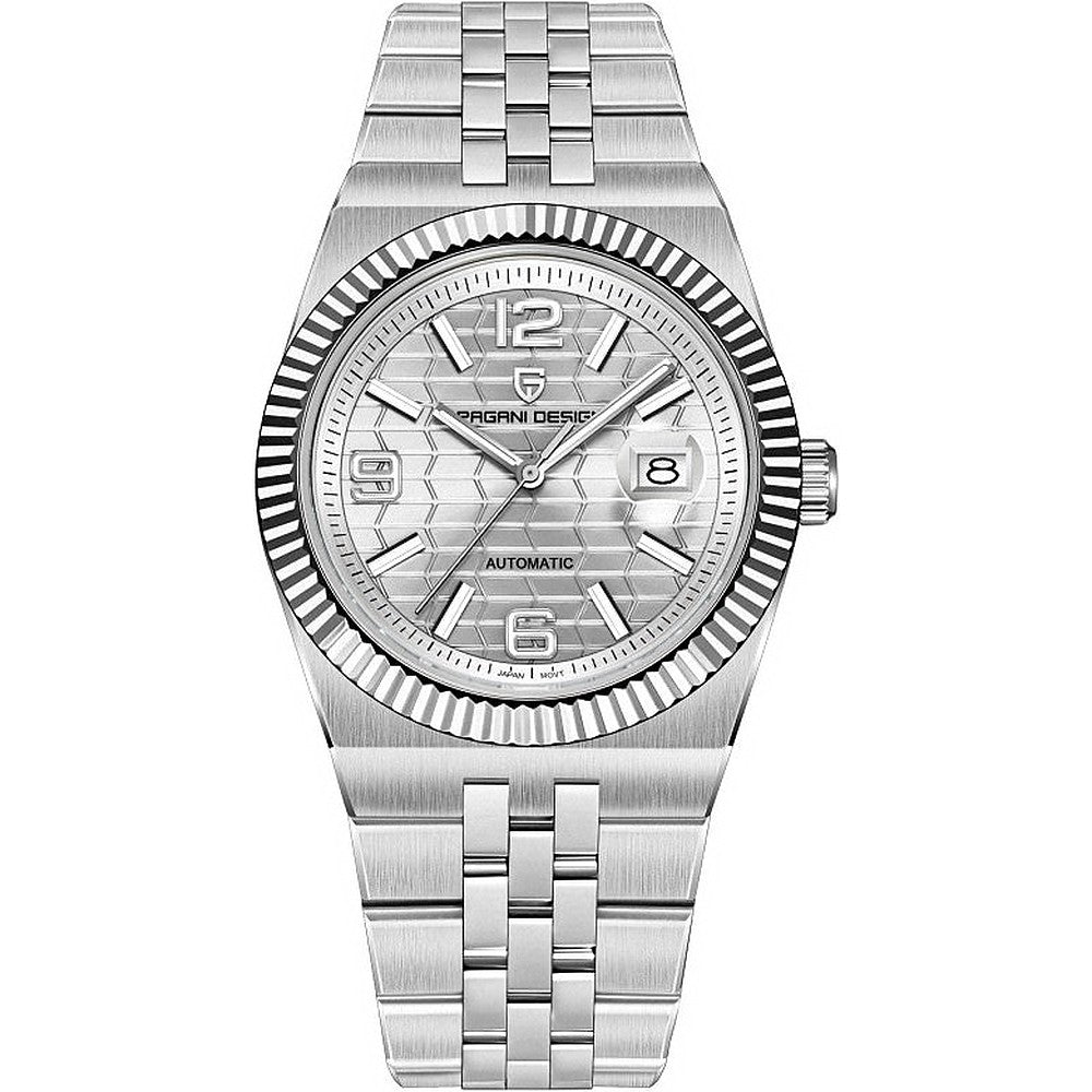 Pagani Design Textured Dial in Silver, Steel